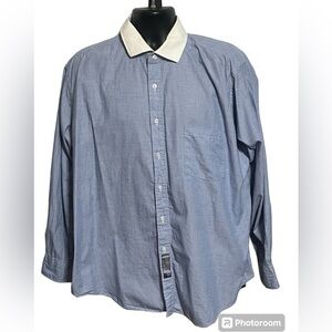 Geoffrey Beene Button Down Shirt Sz 17 1/2 - 34/35